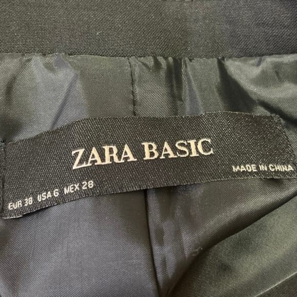 Zara Black One Button Notch Collar Career Business Office Blazer Coat Jacket 6 - Picture 3 of 4